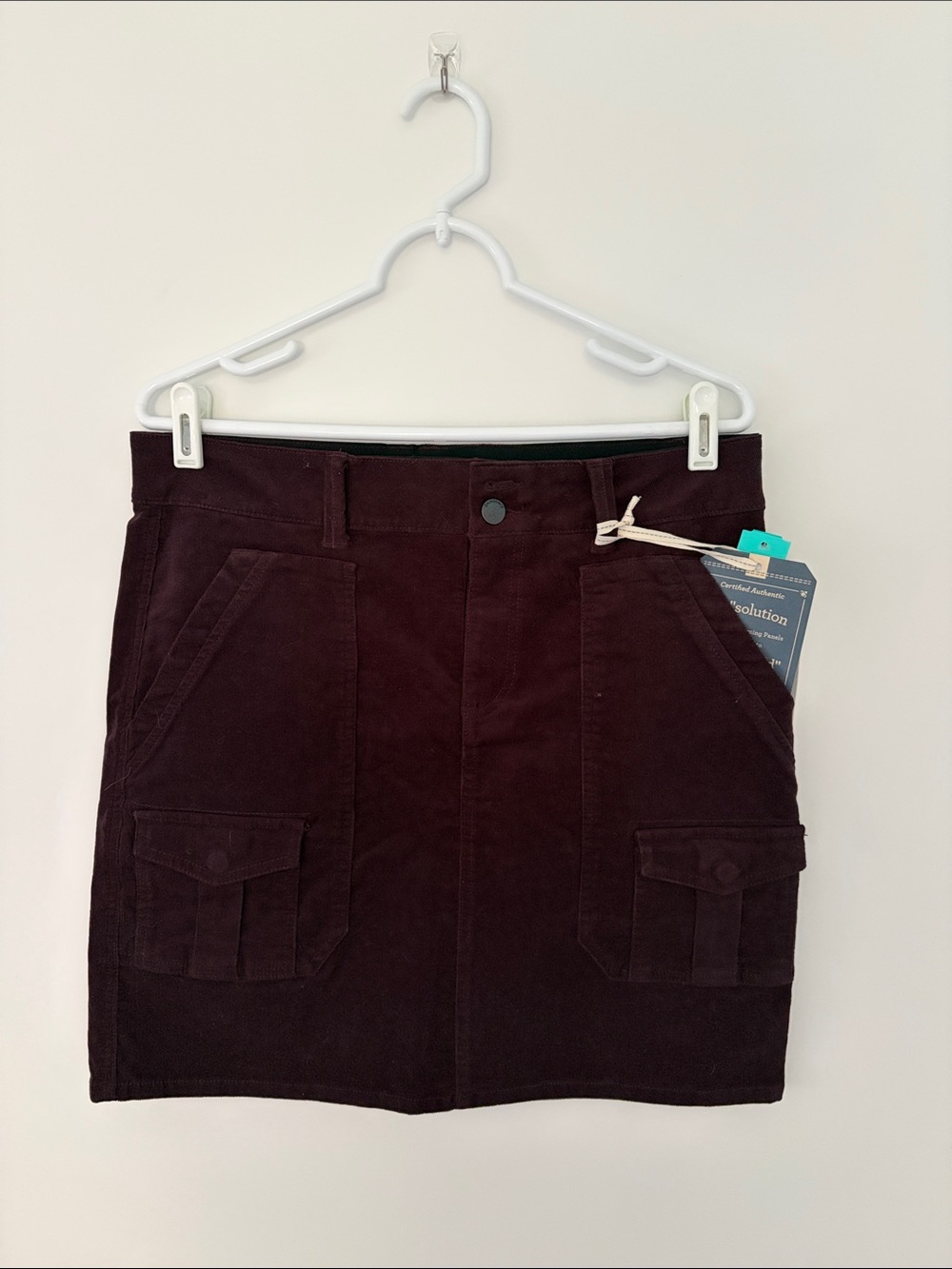 Democracy Corduroy Mini Skirt in Deep Wine